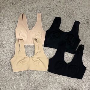 Zara Seamless Bras in Black and Beige